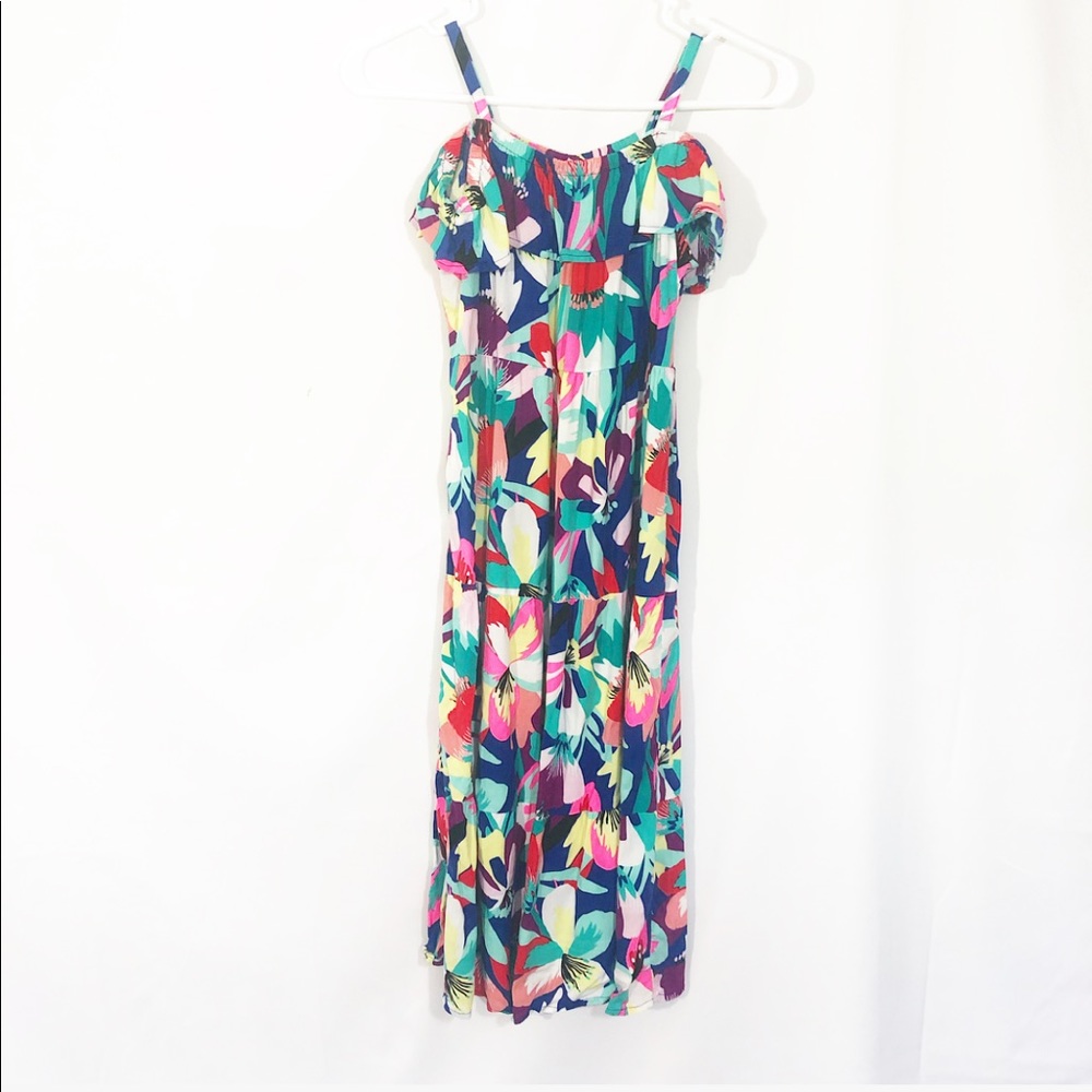 COLORFUL FLORAL MAXI DRESS